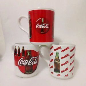 Vintage 1997 Gibson Coca-Cola Mug Lot of 3